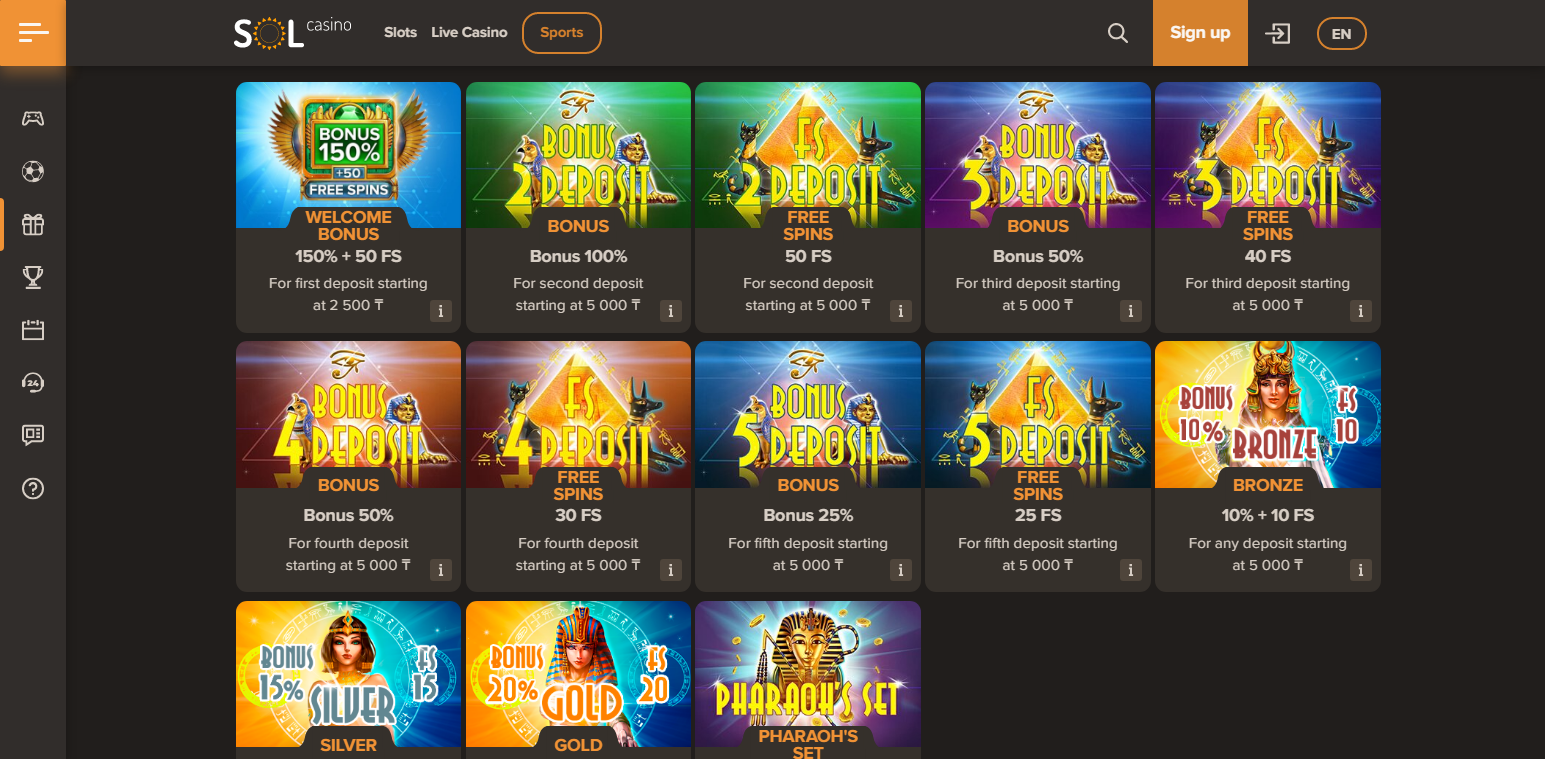 Sol casino бездепозитный бонус за регистрацию промо вулкан казино онлайн без регистрации